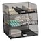 Safco Onyx Breakroom Organizers, 3 Comp, 14.625x11.75x15, Steel Mesh, Black 3293BL - alternate 1